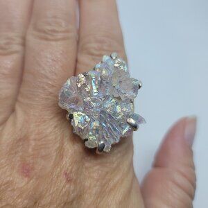 Angel Aura Quartz & Sterling Ring